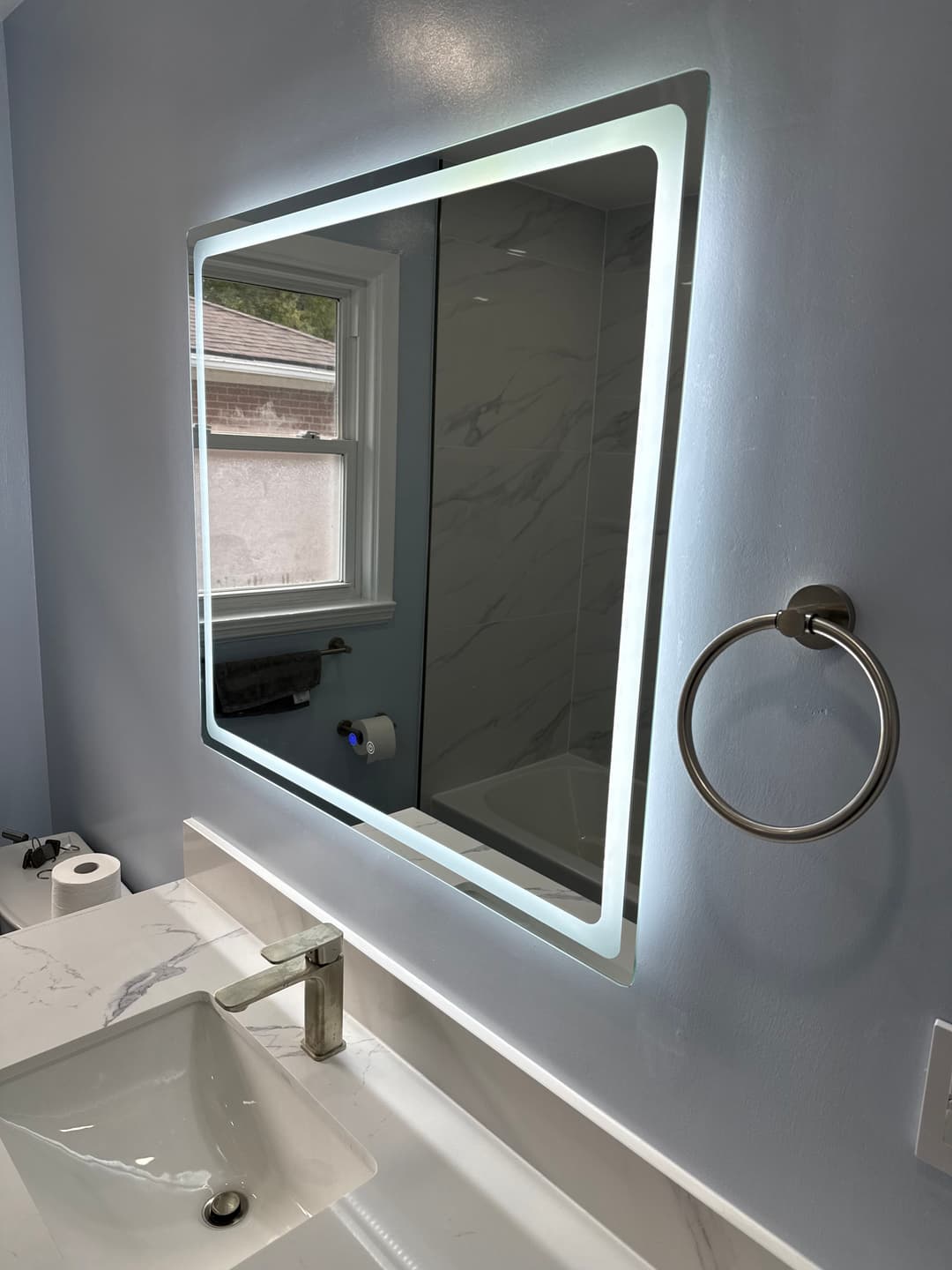 Stylish bathroom with premium fixtures