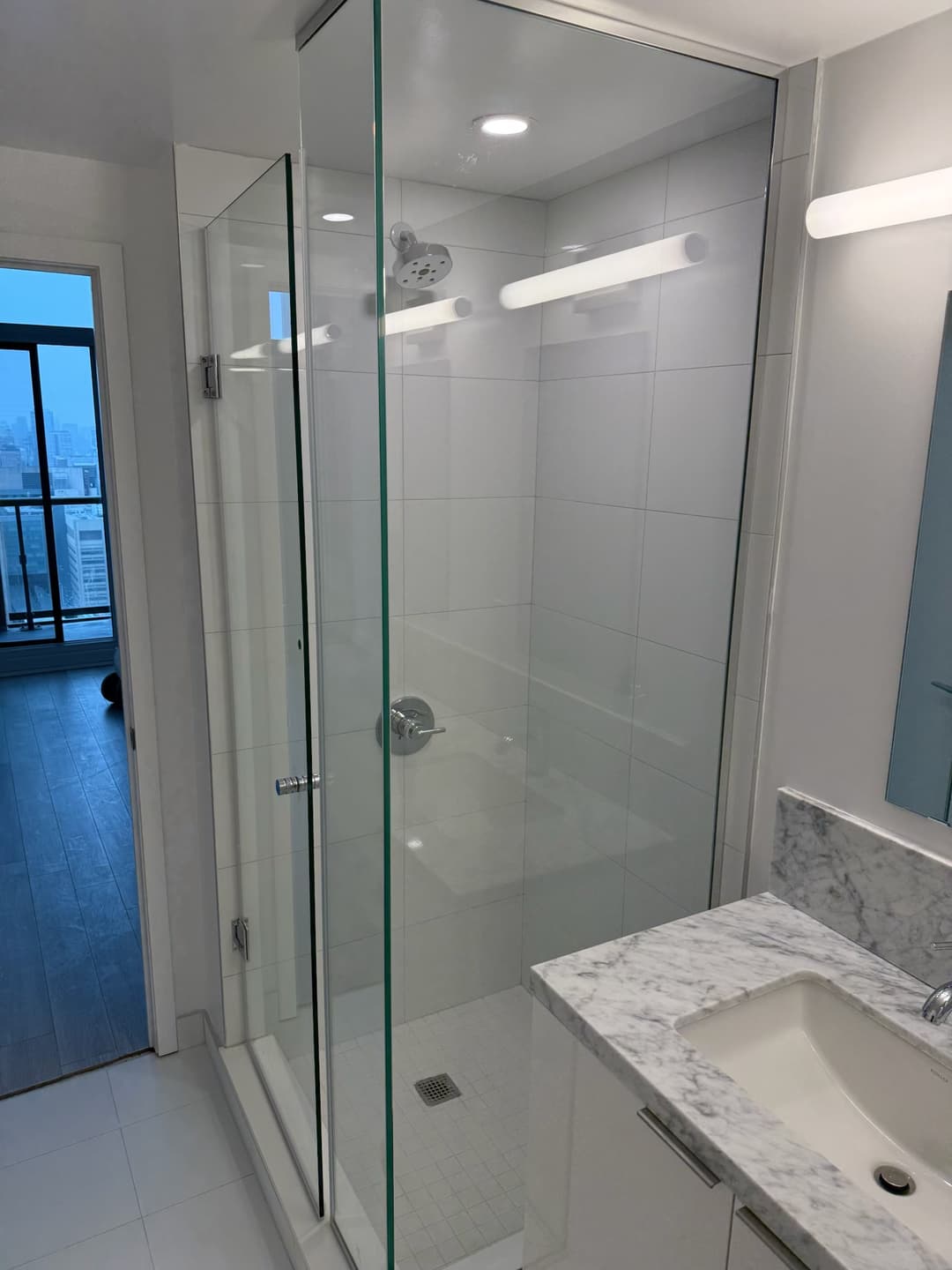 Elegant bathroom vanity installation